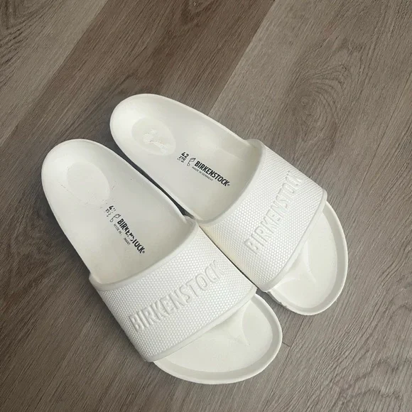 Birkenstock White EVA Slide Sandals size 42 - Picture 1 of 3